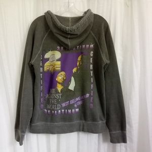 TUPAC Vintage Hoodie Me Against The World 2PAC Sweatshirt Green Purple 1995 S